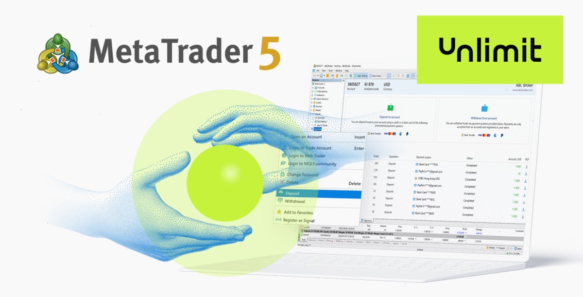 MetaTrader 5内置支付功能添加新提供商 - Unlimit